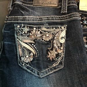 Bling jeans boot cut size 14 junior